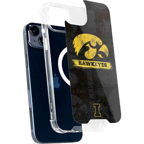 University of Iowa Hawkeyes Distressed Logo iPhone 15 Plus MagSafe Case