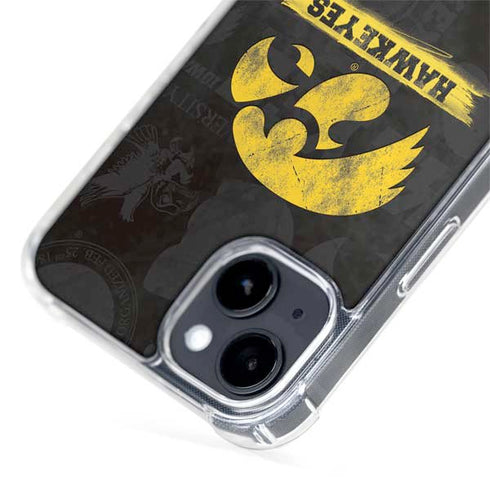 University of Iowa Hawkeyes Distressed Logo iPhone 15 Plus MagSafe Case