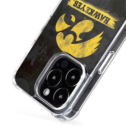 University of Iowa Hawkeyes Distressed Logo iPhone 15 Pro Max MagSafe Case