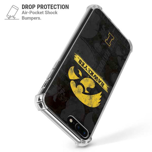 University of Iowa Hawkeyes Distressed Logo iPhone 7/8 Plus Clear Case
