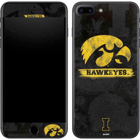 University of Iowa Hawkeyes Distressed Logo iPhone 8 Plus Skin