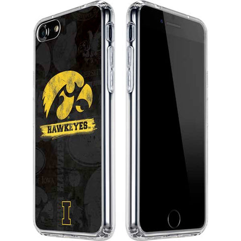University of Iowa Hawkeyes Distressed Logo iPhone SE (2nd & 3rd Gen) Clear Case