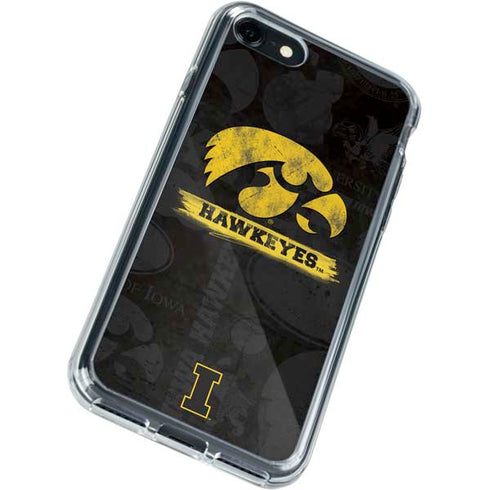 University of Iowa Hawkeyes Distressed Logo iPhone SE (2nd & 3rd Gen) Clear Case