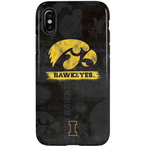 University of Iowa Hawkeyes Distressed Logo iPhone X Pro Case
