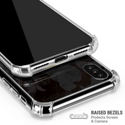 University of Iowa Hawkeyes Distressed Logo iPhone XS Max Clear Case