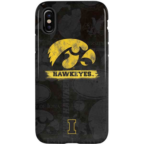 University of Iowa Hawkeyes Distressed Logo iPhone XS Pro Case