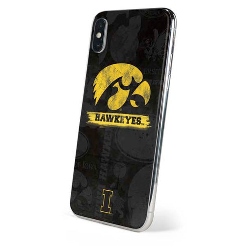 University of Iowa Hawkeyes Distressed Logo iPhone XS Skin