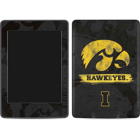 University of Iowa Hawkeyes Distressed Logo Amazon Kindle Skin