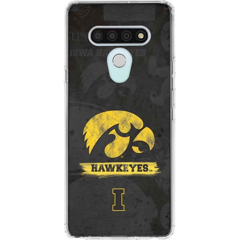 University of Iowa Hawkeyes Distressed Logo LG Stylo 6 Clear Case