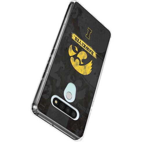 University of Iowa Hawkeyes Distressed Logo LG Stylo 6 Clear Case