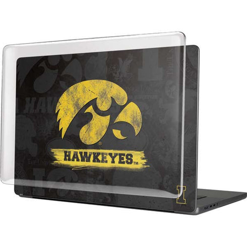 University of Iowa Hawkeyes Distressed Logo MacBook Pro 16in (2021-25) Case plus Skin