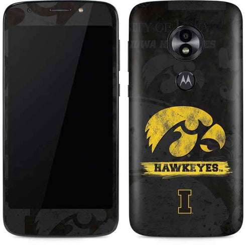 University of Iowa Hawkeyes Distressed Logo Moto E5 Play Skin