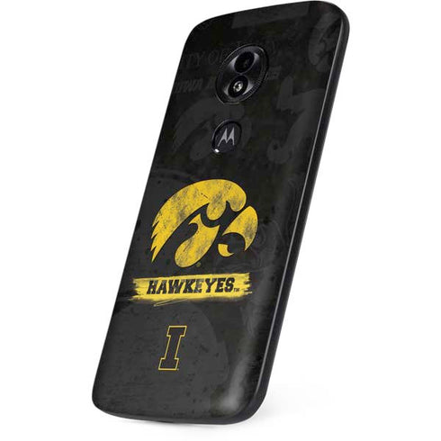 University of Iowa Hawkeyes Distressed Logo Moto E5 Play Skin