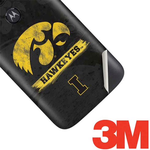 University of Iowa Hawkeyes Distressed Logo Moto E5 Play Skin