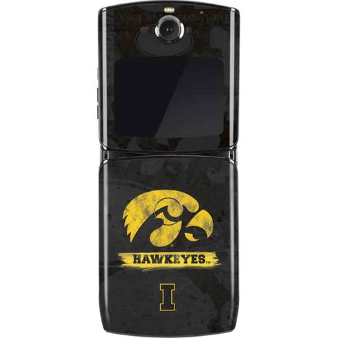 University of Iowa Hawkeyes Distressed Logo Motorola RAZR Skin