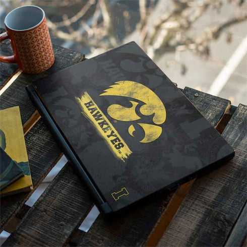 University of Iowa Hawkeyes Distressed Logo MSI GS65 Stealth Laptop Skin
