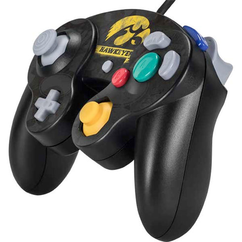 University of Iowa Hawkeyes Distressed Logo Nintendo GameCube Controller Skin