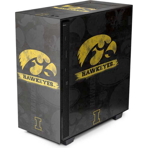 University of Iowa Hawkeyes Distressed Logo NZXT H510 Compact ATX Mid-Tower Case Skin