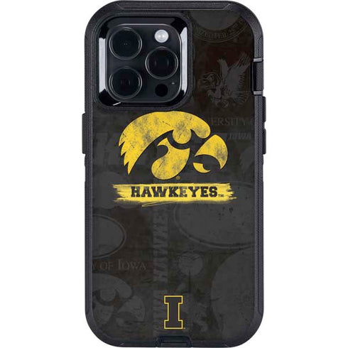 University of Iowa Hawkeyes Distressed Logo Otterbox Defender iPhone Skin