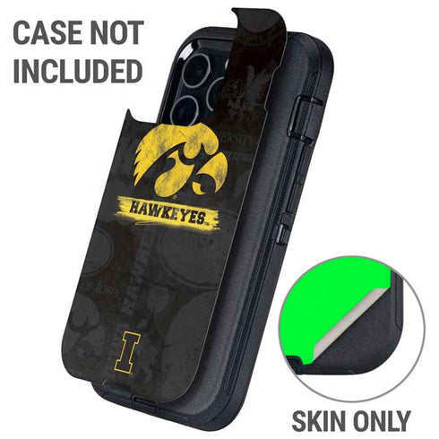 University of Iowa Hawkeyes Distressed Logo Otterbox Defender iPhone Skin