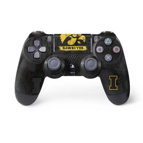 University of Iowa Hawkeyes Distressed Logo PS4 Controller Skin