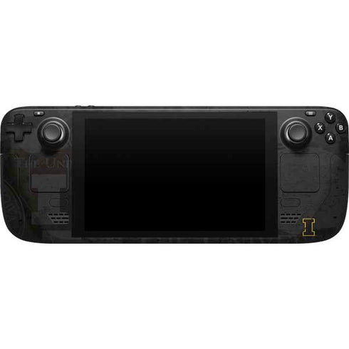University of Iowa Hawkeyes Distressed Logo Steam Deck Handheld Gaming Computer Skin