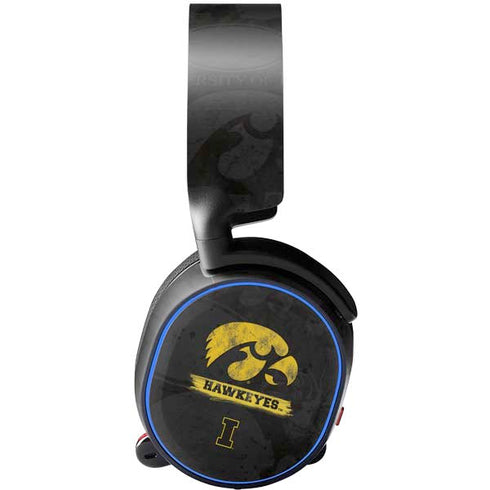 University of Iowa Hawkeyes Distressed Logo SteelSeries Arctis 5 Skin