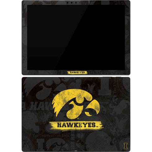 University of Iowa Hawkeyes Distressed Logo Surface Pro 7 Skin