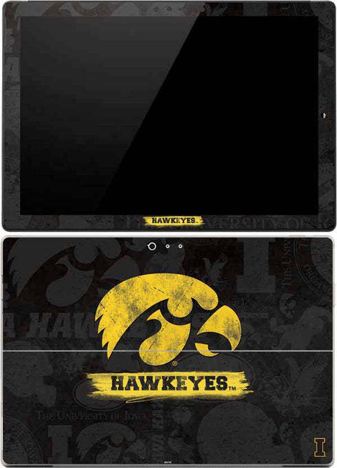 University of Iowa Hawkeyes Distressed Logo Surface Pro (2017) Skin