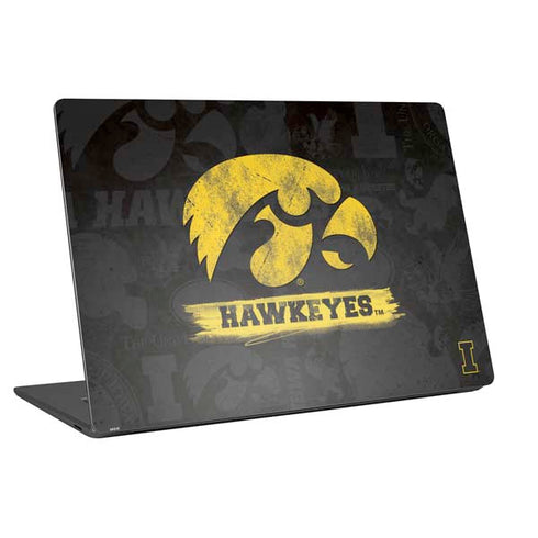 University of Iowa Hawkeyes Distressed Logo Universal Laptop 16in (13 x 9.4in) Skin