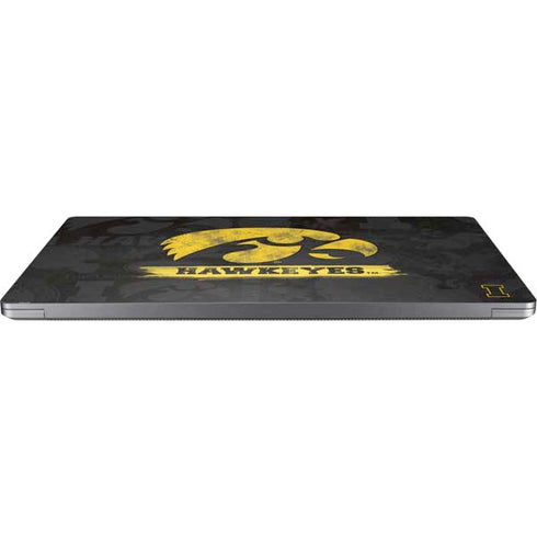 University of Iowa Hawkeyes Distressed Logo Universal Laptop 16in (13 x 9.4in) Skin