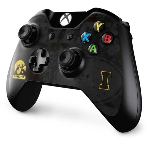 University of Iowa Hawkeyes Distressed Logo Xbox One Controller Skin