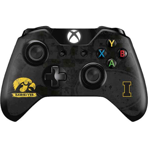 University of Iowa Hawkeyes Distressed Logo Xbox One Controller Skin