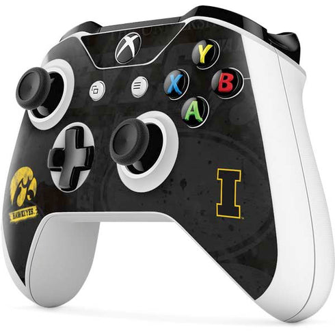 University of Iowa Hawkeyes Distressed Logo Xbox One S Controller Skin