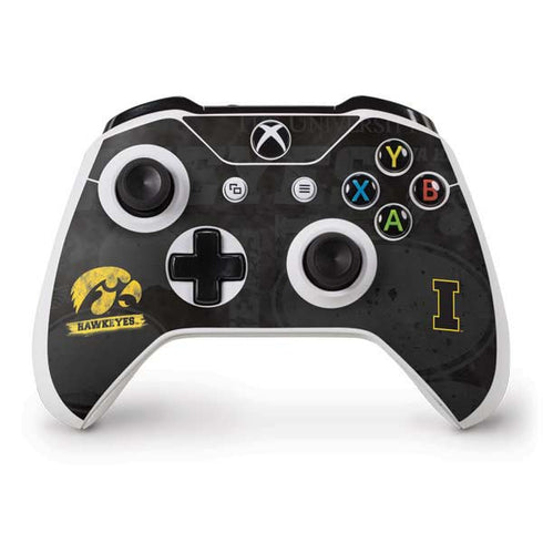 University of Iowa Hawkeyes Distressed Logo Xbox One S Controller Skin