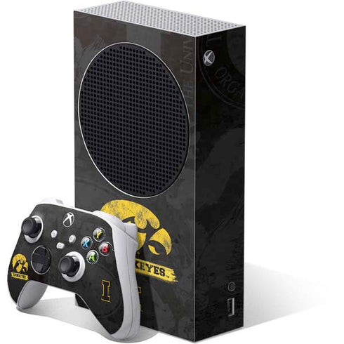 University of Iowa Hawkeyes Distressed Logo Xbox Series S Bundle Skin