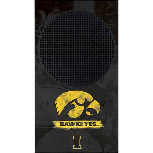 University of Iowa Hawkeyes Distressed Logo Xbox Series S Console Skin