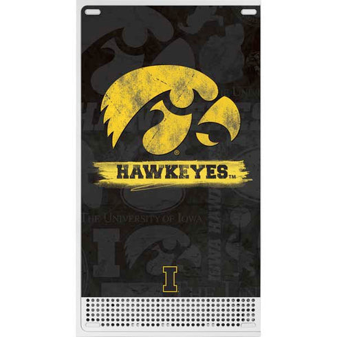 University of Iowa Hawkeyes Distressed Logo Xbox Series S Console Skin