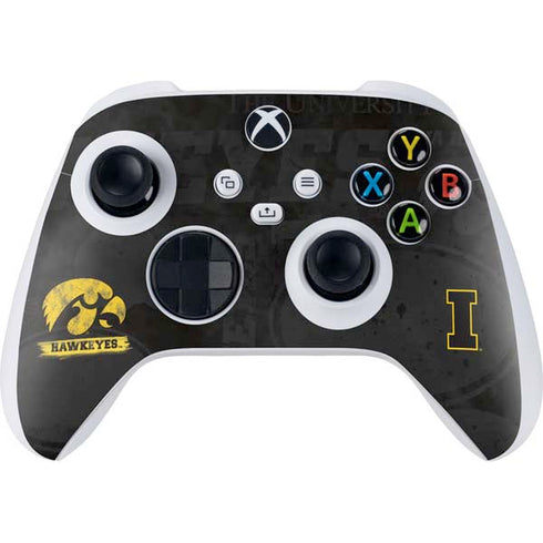 University of Iowa Hawkeyes Distressed Logo Xbox Series S Controller Skin