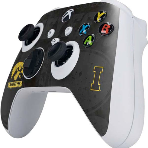 University of Iowa Hawkeyes Distressed Logo Xbox Series S Controller Skin