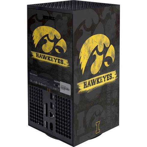 University of Iowa Hawkeyes Distressed Logo Xbox Series X Bundle Skin