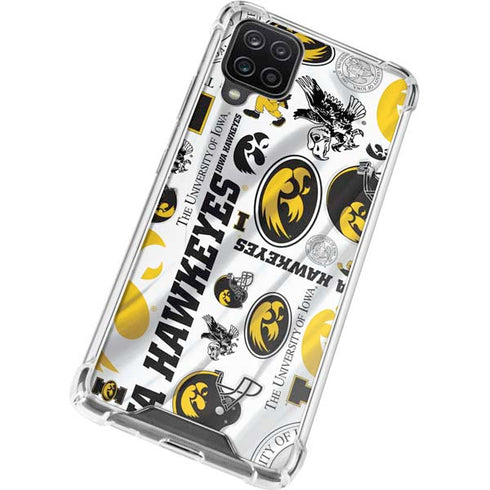 University of Iowa Hawkeyes Pattern Galaxy A12 Clear Case