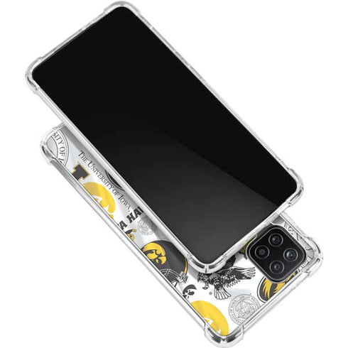 University of Iowa Hawkeyes Pattern Galaxy A12 Clear Case