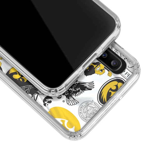 University of Iowa Hawkeyes Pattern Galaxy A30 Clear Case