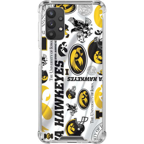 University of Iowa Hawkeyes Pattern Galaxy A32 5G Clear Case
