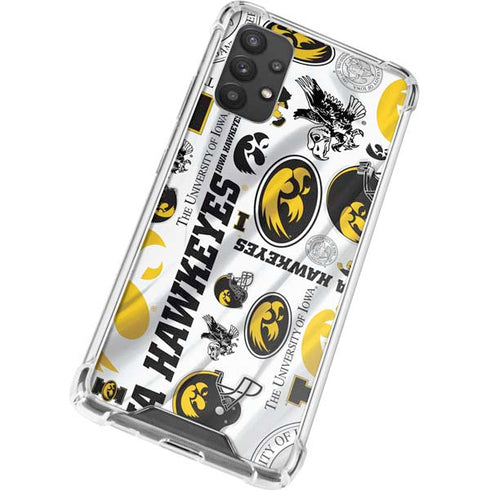 University of Iowa Hawkeyes Pattern Galaxy A32 5G Clear Case