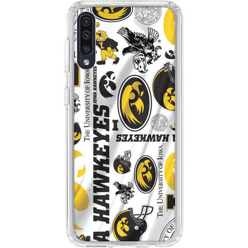 University of Iowa Hawkeyes Pattern Galaxy A50 Clear Case