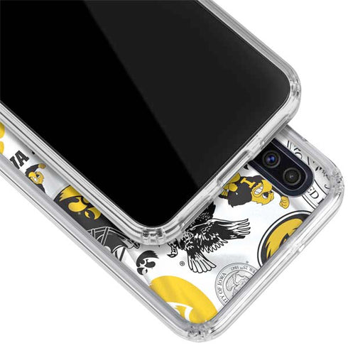 University of Iowa Hawkeyes Pattern Galaxy A50 Clear Case