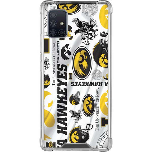 University of Iowa Hawkeyes Pattern Galaxy A51 5G Clear Case