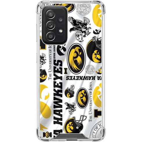 University of Iowa Hawkeyes Pattern Galaxy A52 5G Clear Case